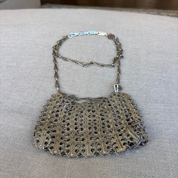 Paco Rabanne Handbags - Rabanne Iconic Silver Nano 1969 Bag Chain Purse